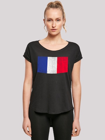 T-shirt 'France Frankreich Flagge' F4NT4STIC en noir : devant