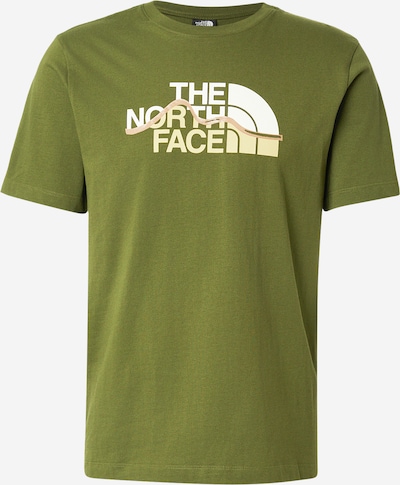 THE NORTH FACE Majica 'MOUNTAIN LINE' u maslinasta / sivkasto zelena / bijela, Pregled proizvoda