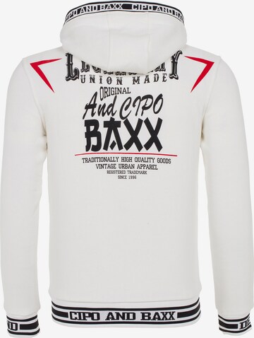 CIPO & BAXX Zip-Up Hoodie in White