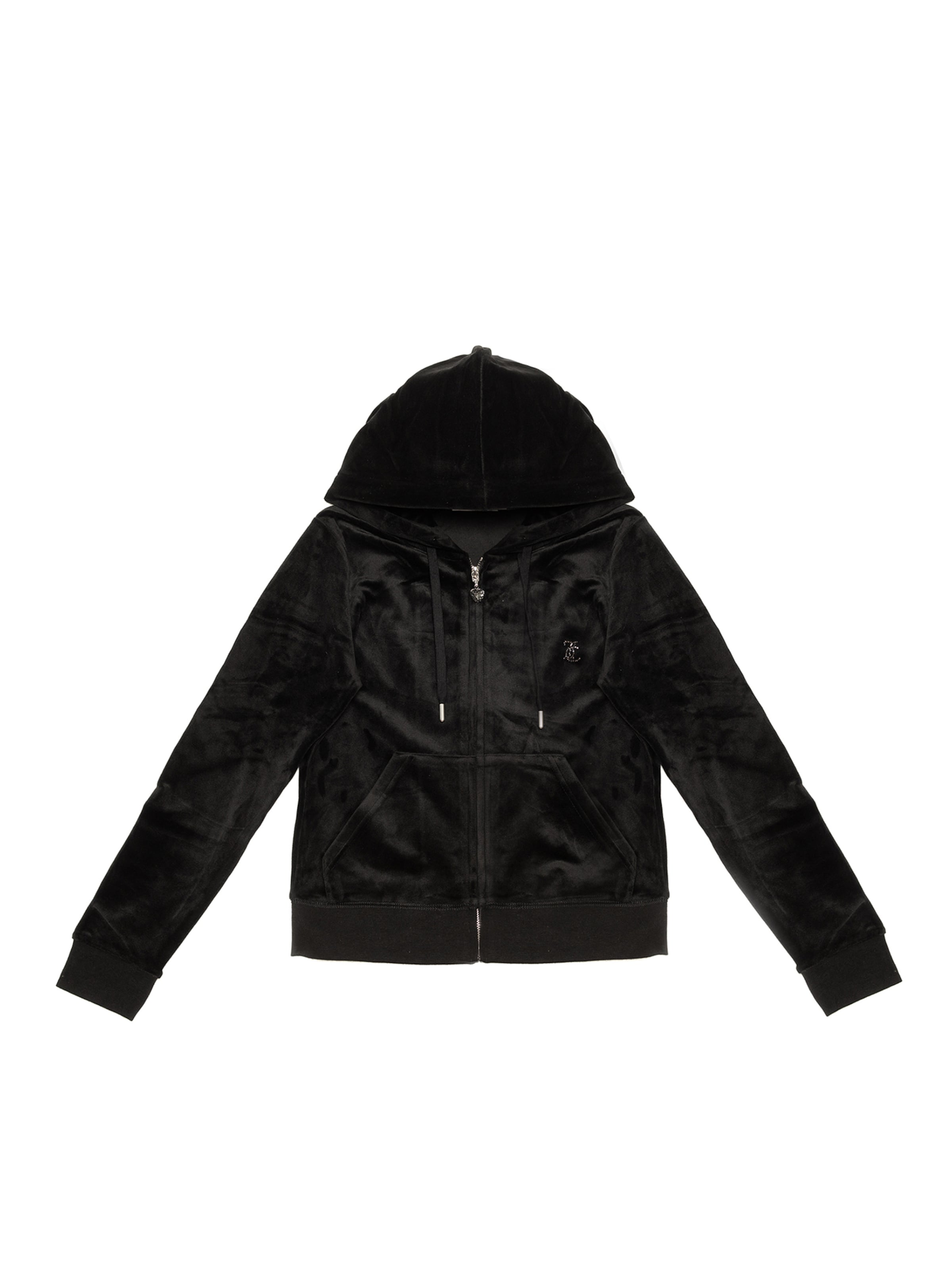 Juicy Couture Sweatjacke in Schwarz: Vorderseite