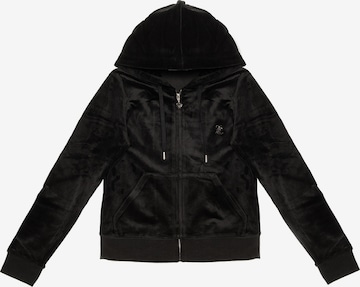Juicy Couture Sweatjacke in Schwarz: Vorderseite
