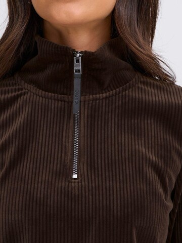 Pullover ' OXEBBA HALFZIP ' di Oxmo in marrone
