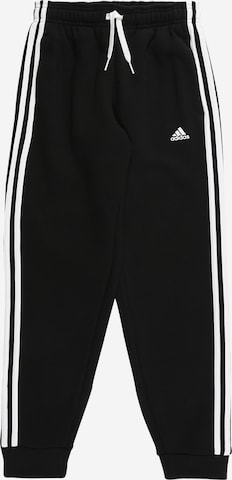 ADIDAS SPORTSWEAR Tapered Workout Pants 'Essentials' in Black: front