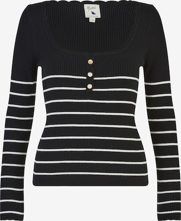 Yumi Pullover in Schwarz: Vorderseite