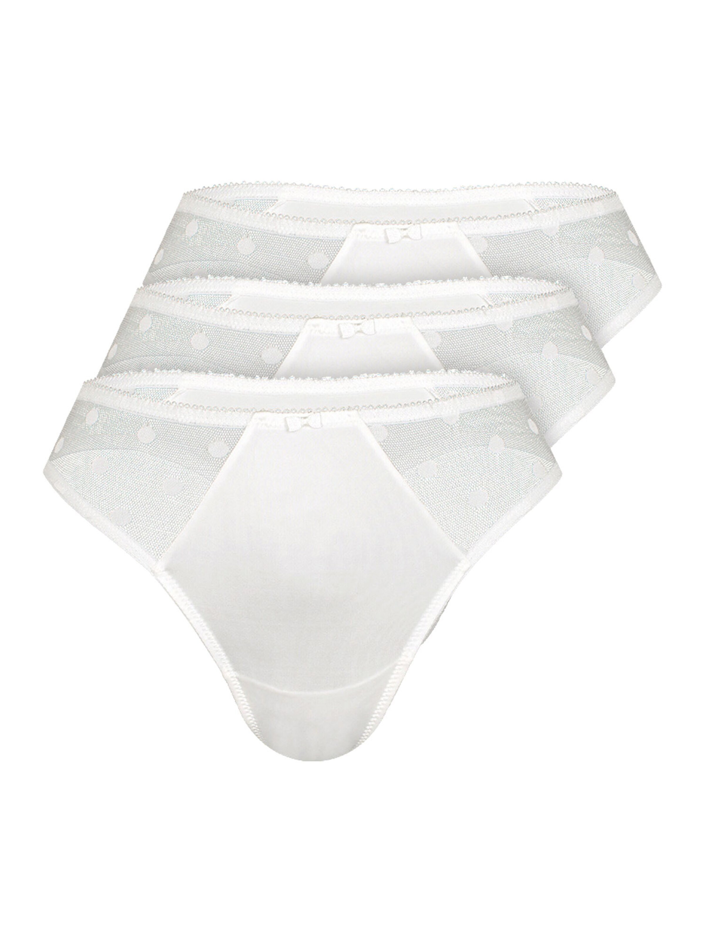 sassa Thong 'DOTTED MESH' in Beige: front