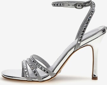 GUESS Strap Sandals 'Divinit' in Silver: front
