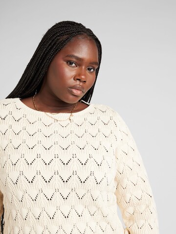 Vero Moda Curve Свитер 'VMCLUA' в Бежевый