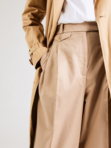 Banana Republic Wide leg Pleat-front trousers in Beige