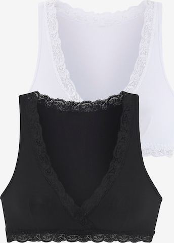 Bustier Soutien-gorge PETITE FLEUR en noir : devant