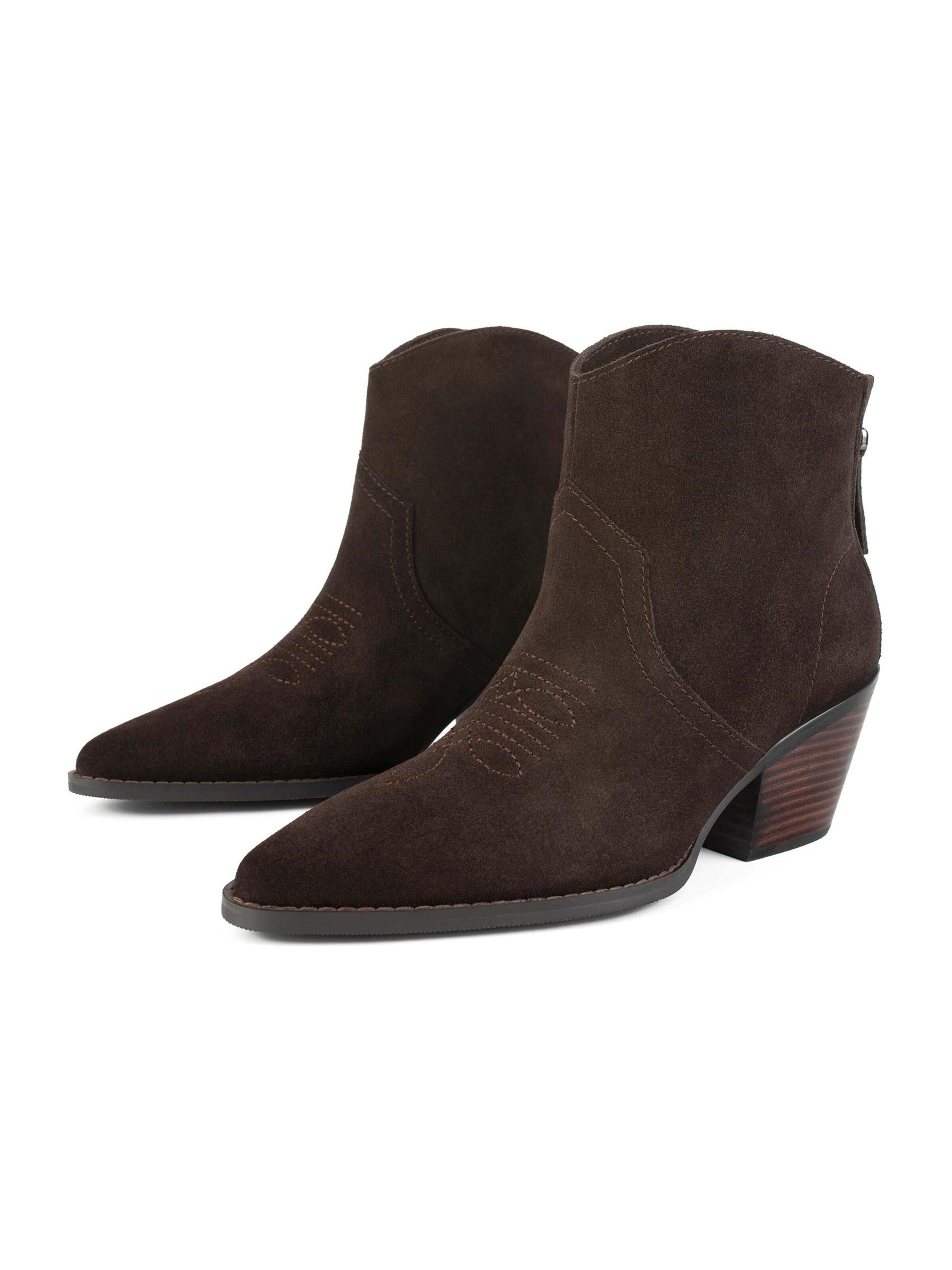 L37 HANDMADE SHOES - Botas pelo tornozelo 'IT'S NOT THE SAME' em castanho: frente