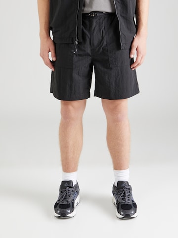 QUIKSILVER Regular Спортен панталон 'RUN ASHORE' в черно: отпред