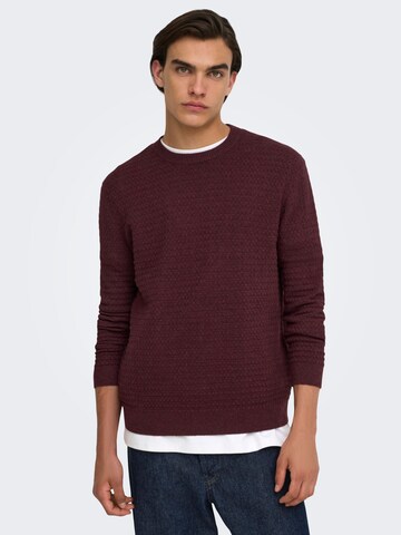 Pullover 'ONSLoui' di Only & Sons in rosso