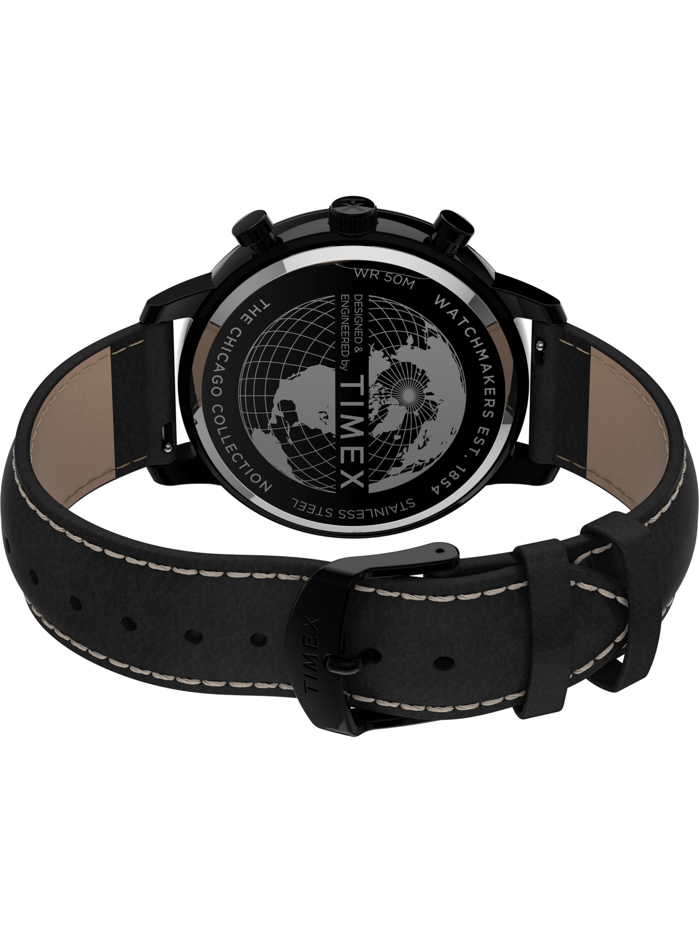 TIMEX Analoog horloge 'Chicago City' in Zwart