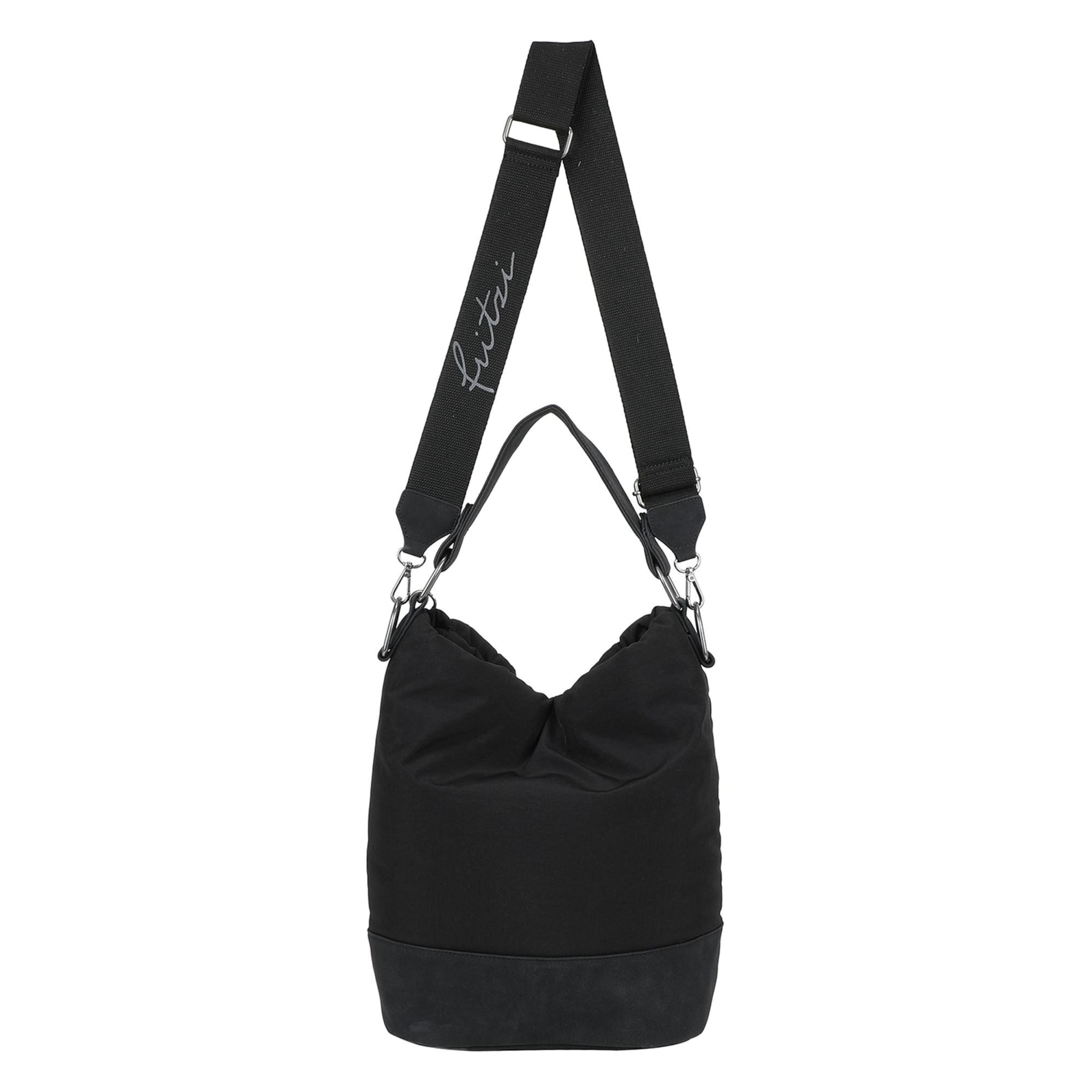 Fritzi aus Preußen Schultertasche 'Olga' in Schwarz