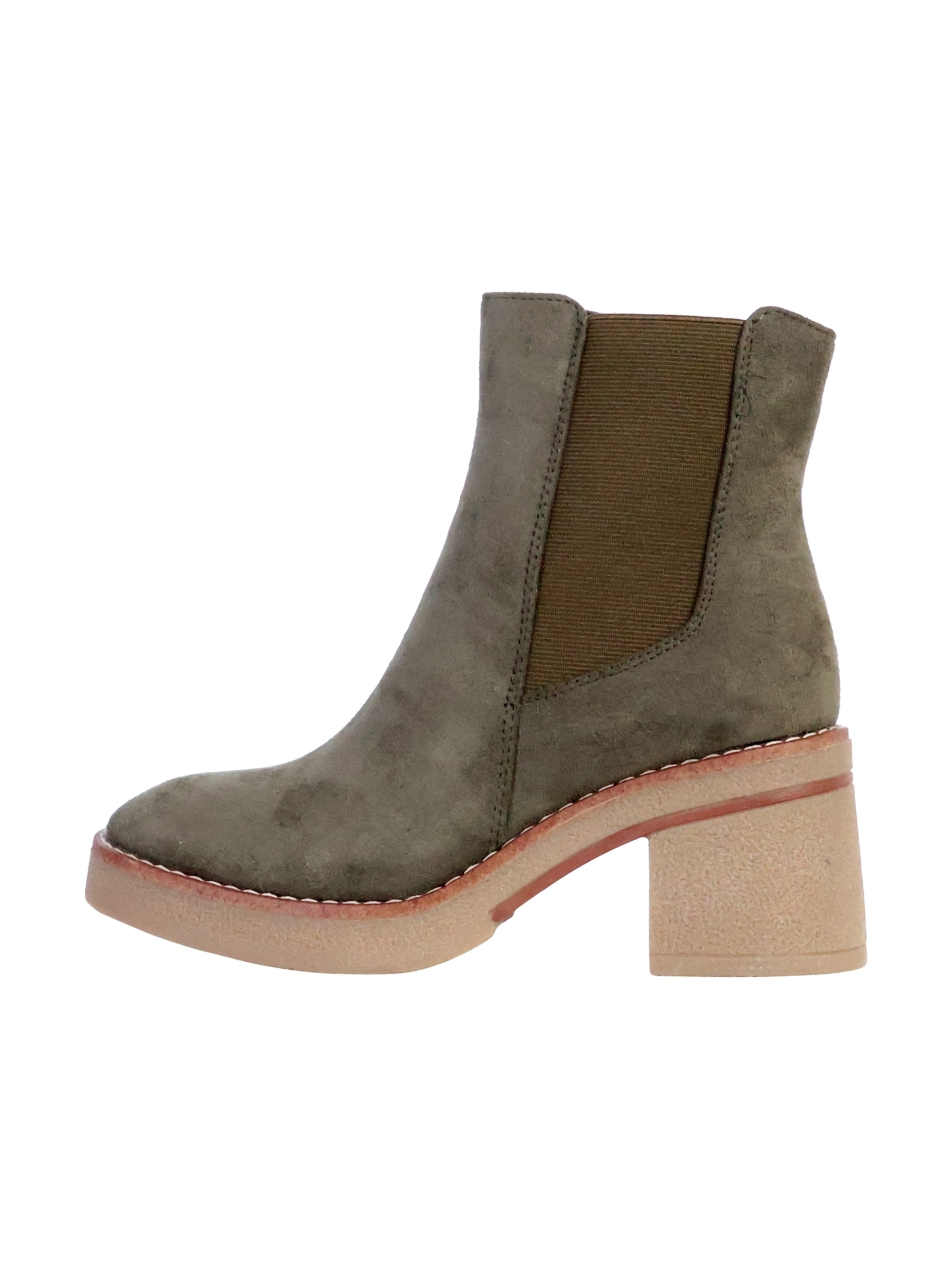 Bottines 'Stiefeletten mit Reißverschluss' The Divine Factory en vert : devant