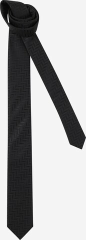 Cravate HUGO en noir : devant
