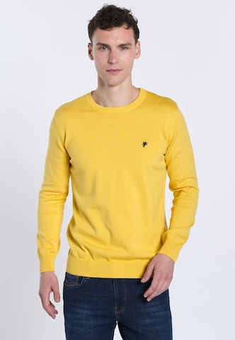 DENIM CULTURE Sweater 'NARCISO' in Yellow: front