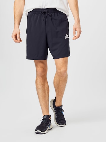 ADIDAS SPORTSWEAR Regular Workout Pants 'Essentials Chelsea' in Black: front