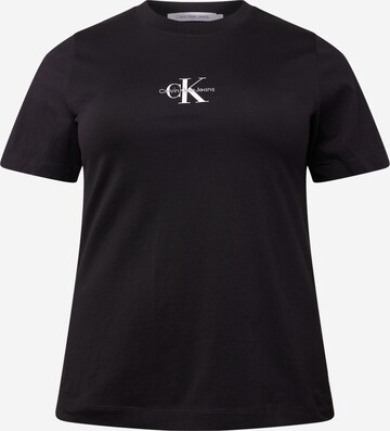 Calvin Klein Jeans Curve Shirt in Zwart: voorkant