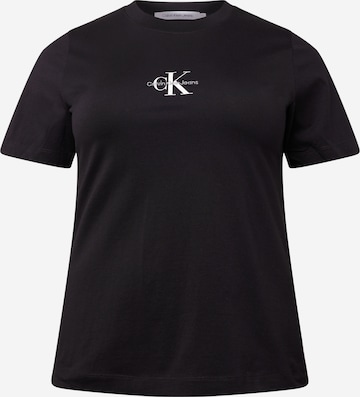 T-shirt Calvin Klein Jeans Curve en noir : devant