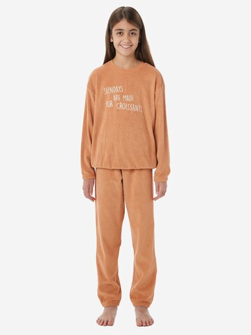 SCHIESSER Pajamas ' Nightwear ' in Orange: front