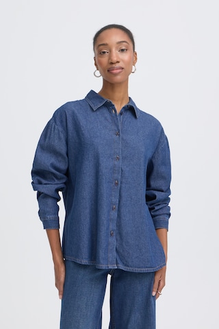 ICHI Shirt in Blauw: voorkant