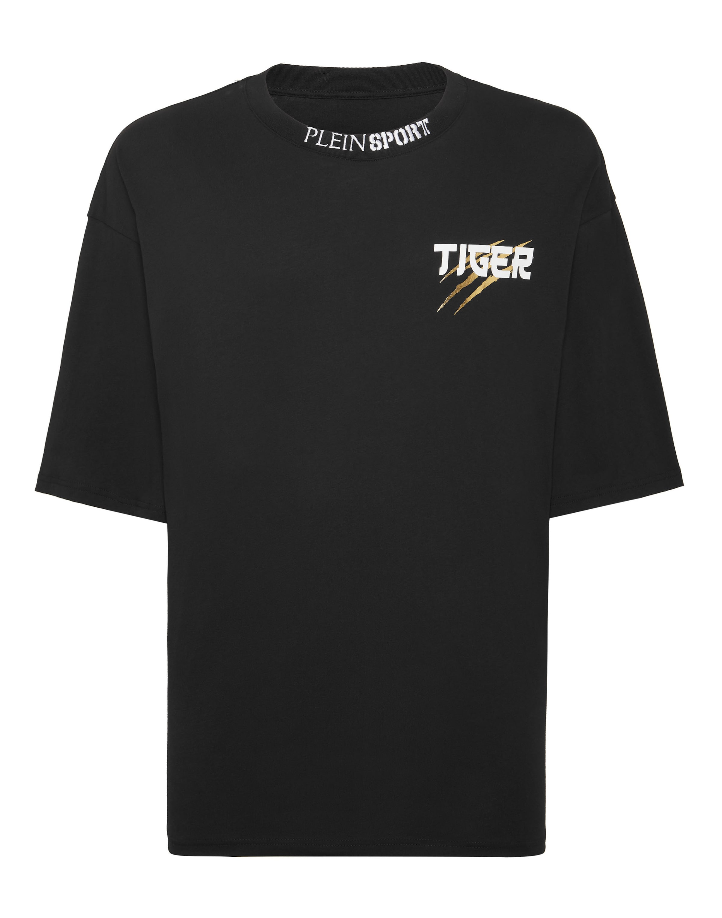 Plein Sport T-Shirt 'Tiger Tokyo' in Schwarz: Vorderseite