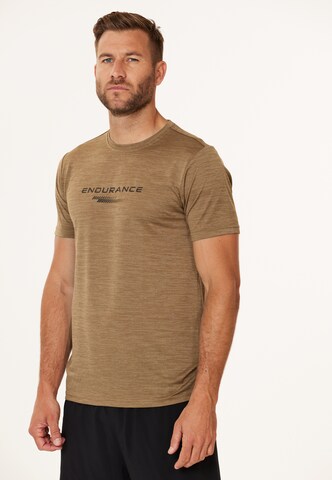 ENDURANCE - Camiseta funcional 'PORTOFINO' en marrón: frente