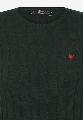 DENIM CULTURE Пуловер 'Luisa' в зелено