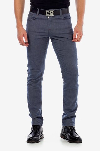 CIPO & BAXX Regular Broek 'Horizon' in Blauw: voorkant