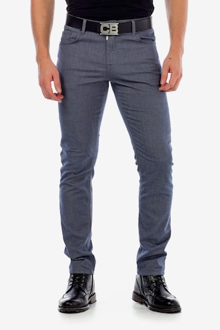 CIPO & BAXX Regular Broek 'Horizon' in Blauw: voorkant