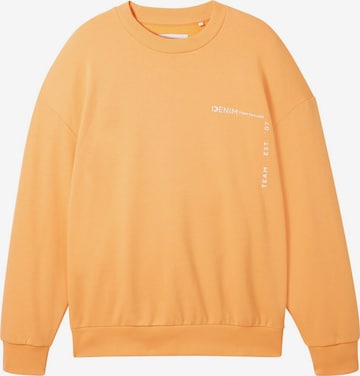 Sweat-shirt TOM TAILOR DENIM en orange : devant