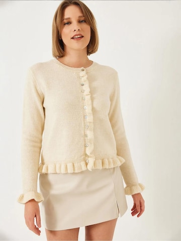 Giacchetta di Bianco Lucci in beige: frontale