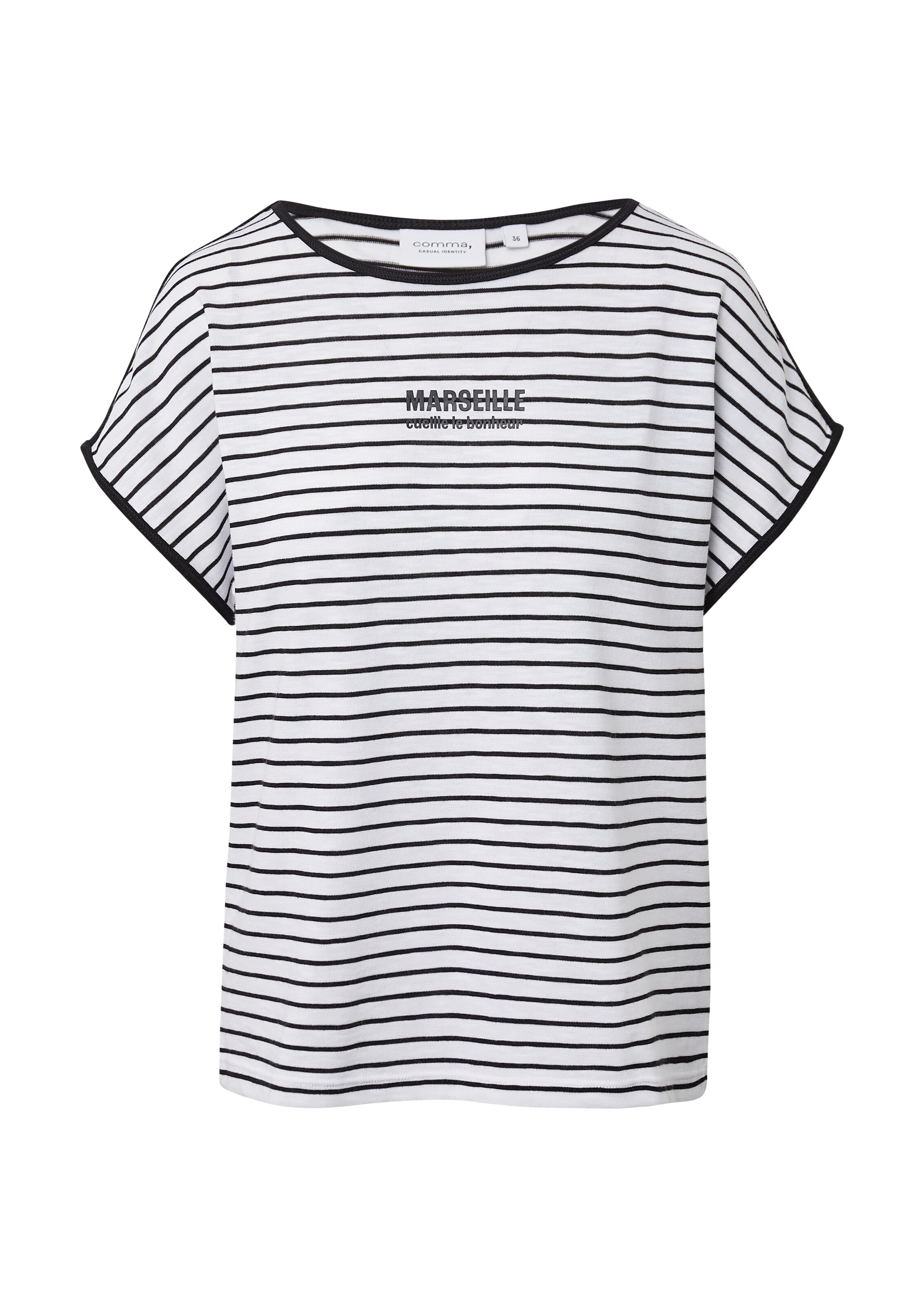 comma casual identity T-Shirt in Schwarz: Vorderseite