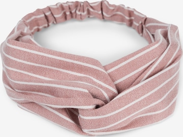 styleBREAKER Haarschmuck 'Haarband mit Streifen Muster und Twist Knoten' in Pink: Vorderseite
