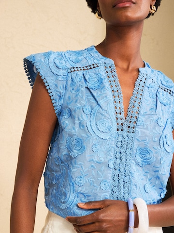 love & roses Blouse in Blue