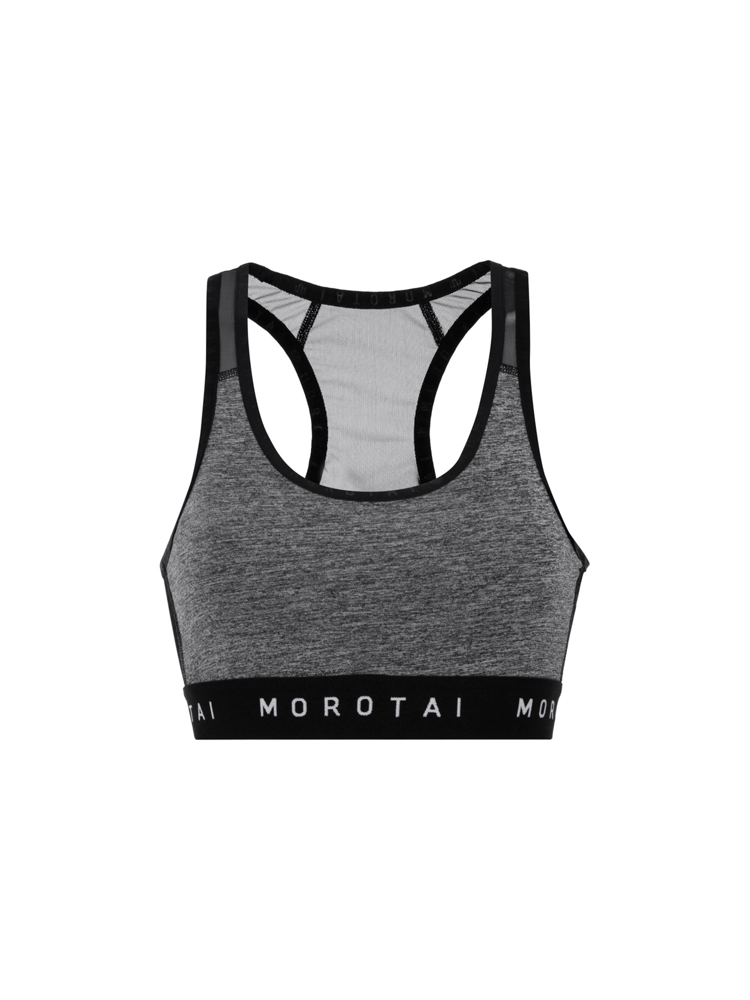 MOROTAI Bustier Sport-BH 'Athletic' in Grau: Vorderseite