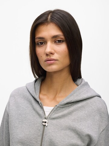 Veste de survêtement 'Ikon' Karl Lagerfeld en gris