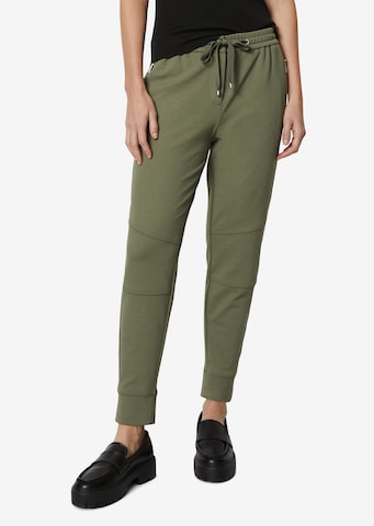 Marc O'Polo Tapered Trousers 'Lontta' in Green: front