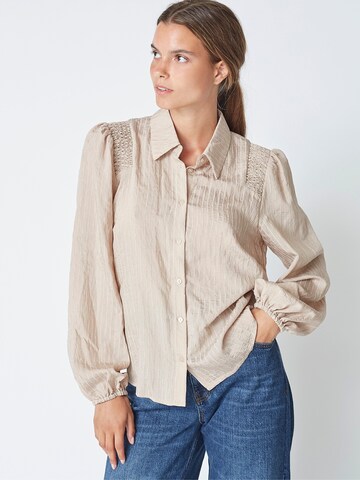 Maglietta 'Viola' di co'couture in beige