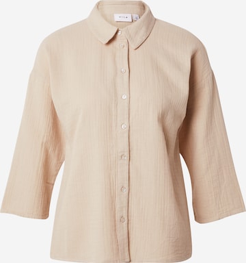 Camicia da donna 'LANIA' di VILA in beige: frontale