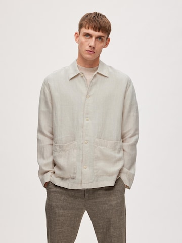 SELECTED HOMME Comfort fit Overhemd 'Jan' in Beige: voorkant