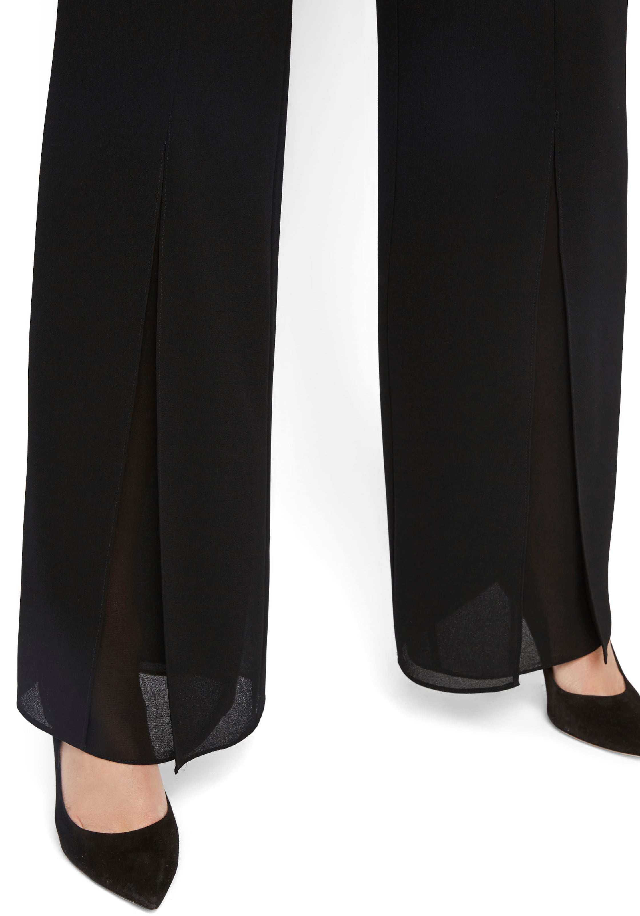 HERMANN LANGE Collection Wide Leg Hose in Schwarz