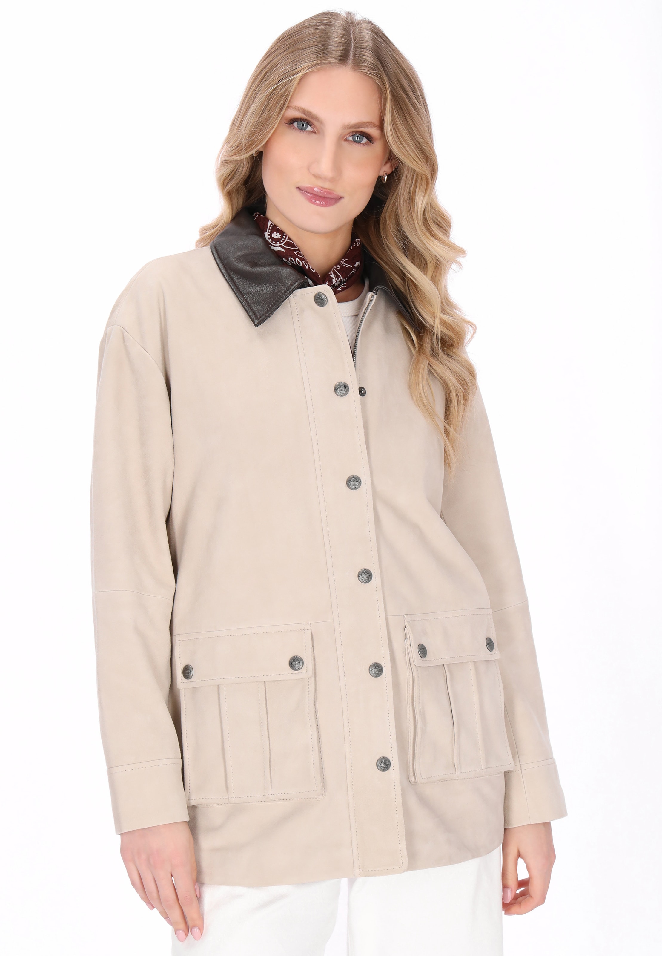 DreiMaster Vintage - Casaco meia-estação em branco: frente