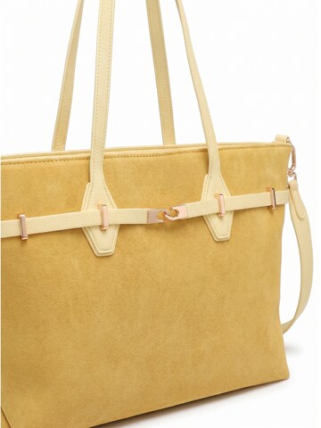 Borsa a mano 'Borsa a Mano Donna Ecopelle - Modello KSD52134 con Tracolla Staccabile' di Kassandra in giallo