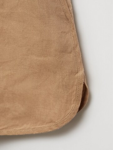 MANGO Regular Pants 'WIDY' in Brown