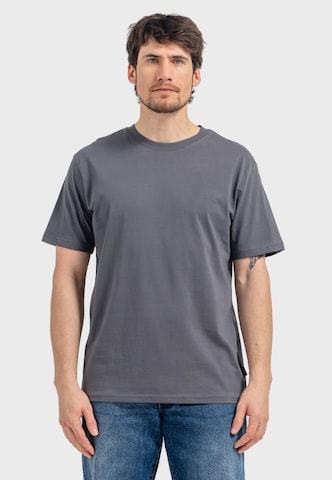 Oldskull Shirt 'Plain Basic' in Grijs: voorkant