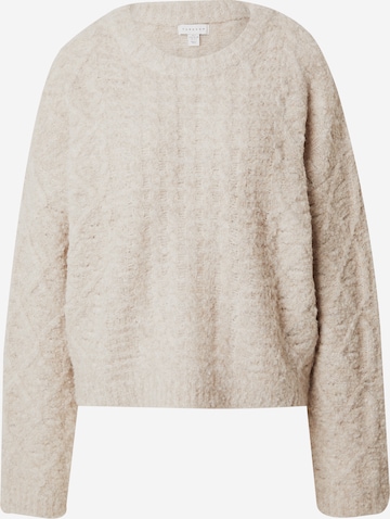 TOPSHOP Sweater in Beige: front