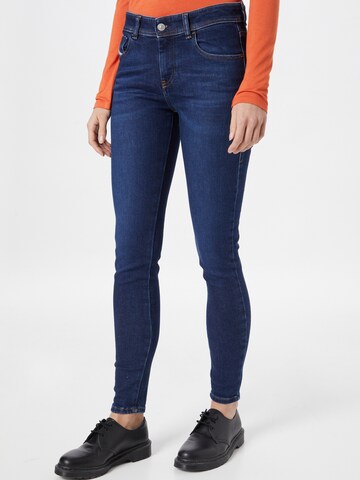 DIESEL - Skinny Calças de ganga 'SLANDY' em azul: frente