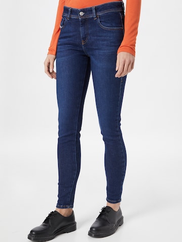 DIESEL Skinny Jeans 'SLANDY' in Blauw: voorkant